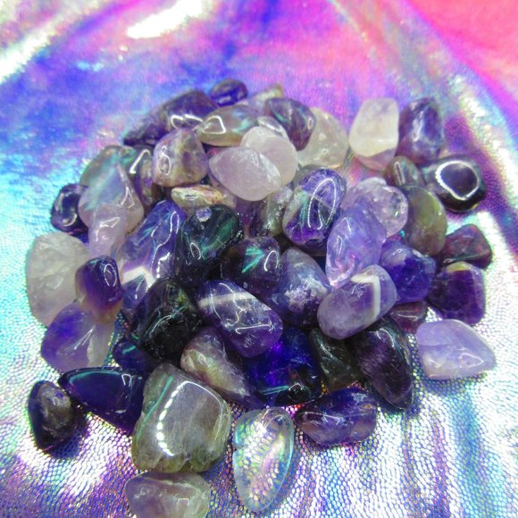 Amethyst Tumbled 5 Ounce Grid Set - Picture 1 of 7